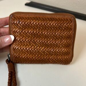 Brown Woven Leather Wallet